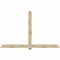 Ekena Millwork Eugene Rough Sawn Timber Gable Bracket, Douglas Fir, 108"W x 68"H x 2"D x 6"F, 15/12 Pitch GBW108X68X0206EUG00RDF - alternate 1